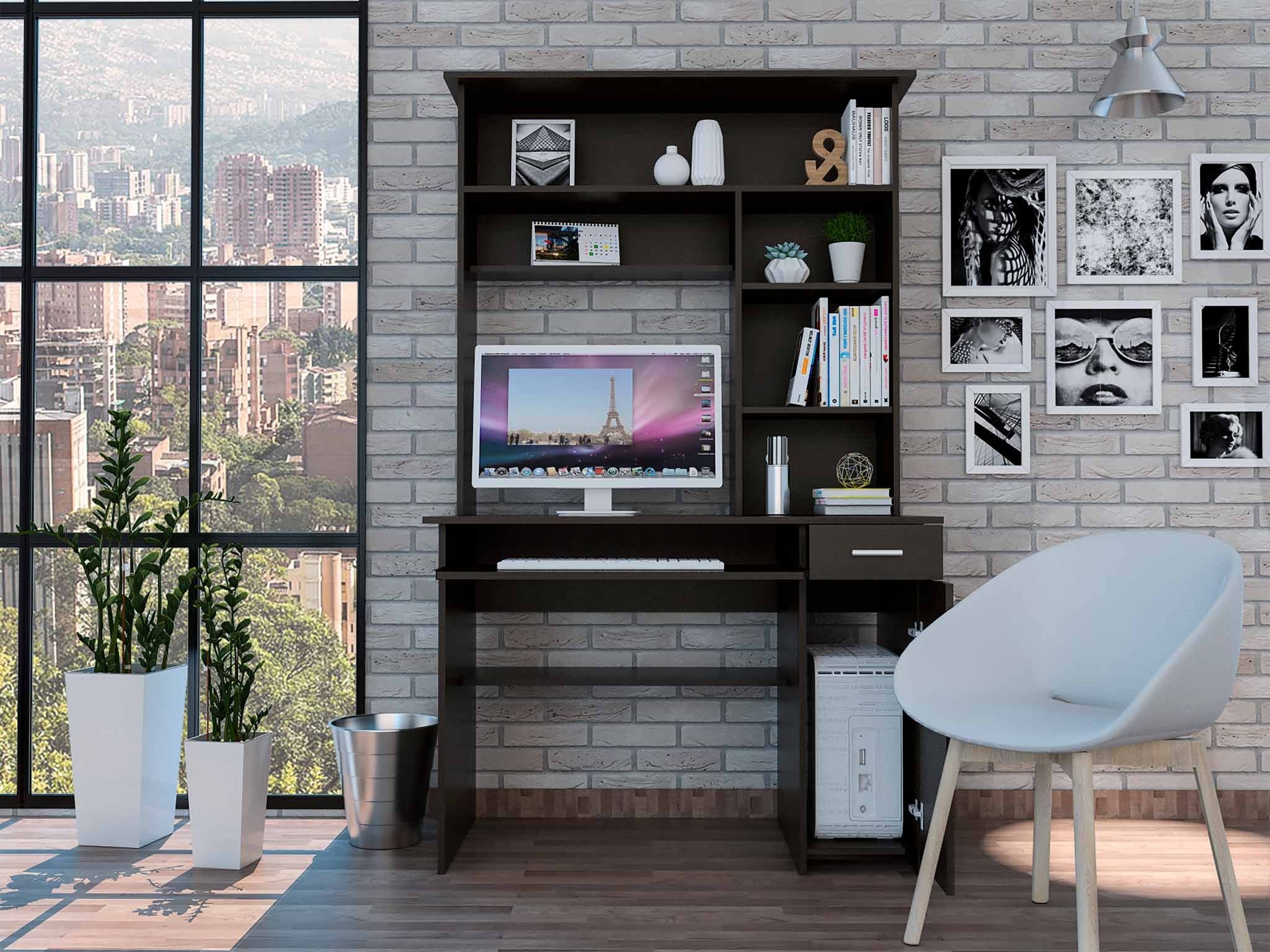 43" Black Computer Desk - Homeroots - Flyclothing LLC