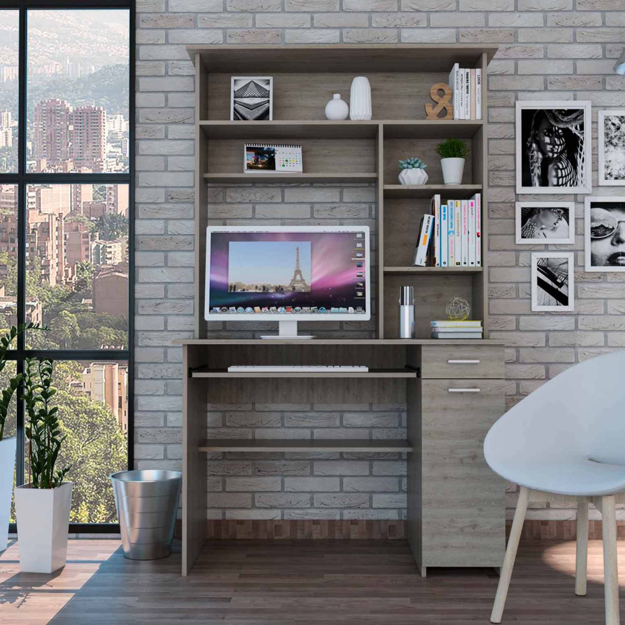 43" Light Gray Computer Desk - Homeroots
