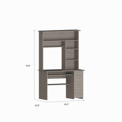43" Light Gray Computer Desk - Homeroots
