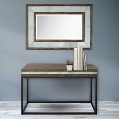 47" Brown and Black Frame Console Table - Homeroots