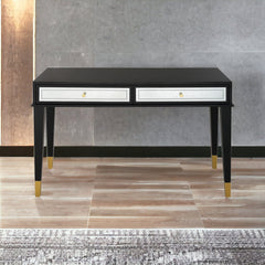 47" Black Console Table And Drawers - Homeroots