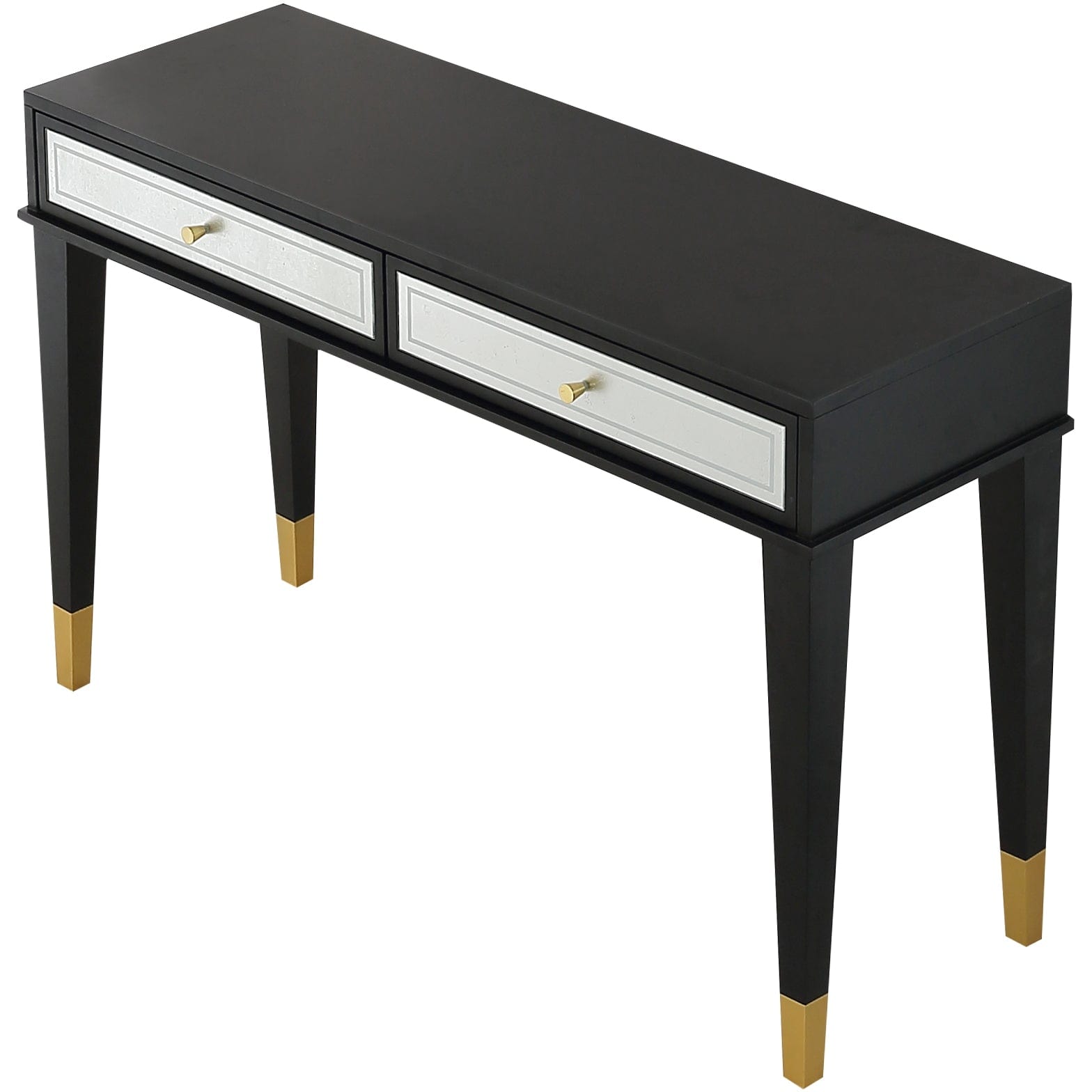 47" Black Console Table And Drawers - Homeroots