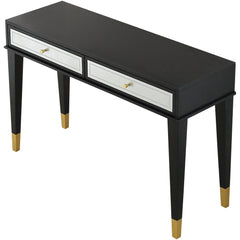 47" Black Console Table And Drawers - Homeroots