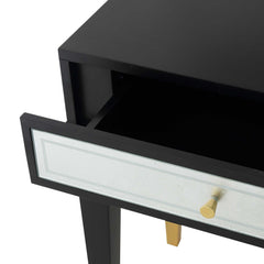 47" Black Console Table And Drawers - Homeroots