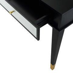 47" Black Console Table And Drawers - Homeroots