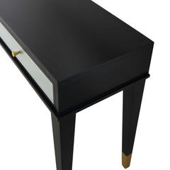 47" Black Console Table And Drawers - Homeroots