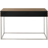 47" Brown and Silver Frame Console Table And Drawers - Homeroots