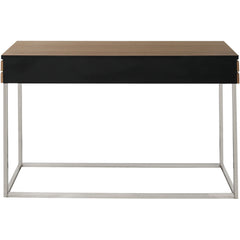 47" Brown and Silver Frame Console Table And Drawers - Homeroots