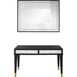 Set of Two 47" Black Console Table And Drawers - Homeroots