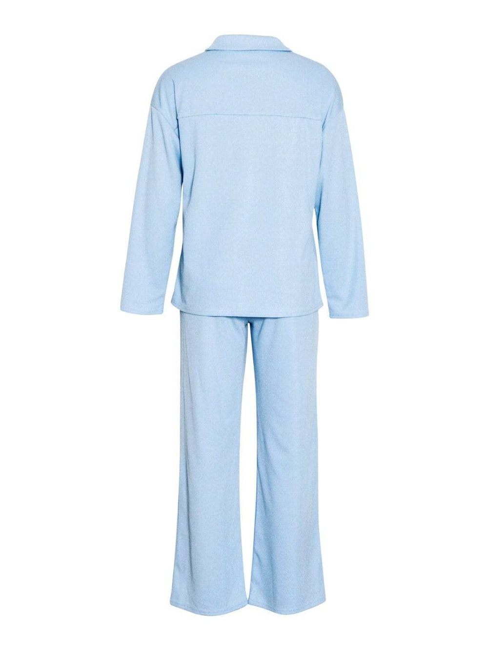 Collared Neck Long Sleeve Top and Drawstring Pants Set - Trendsi - Flyclothing LLC