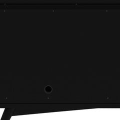 64" Black Mahogany Solids Okoume And Veneer Open Shelving TV Stand - Homeroots