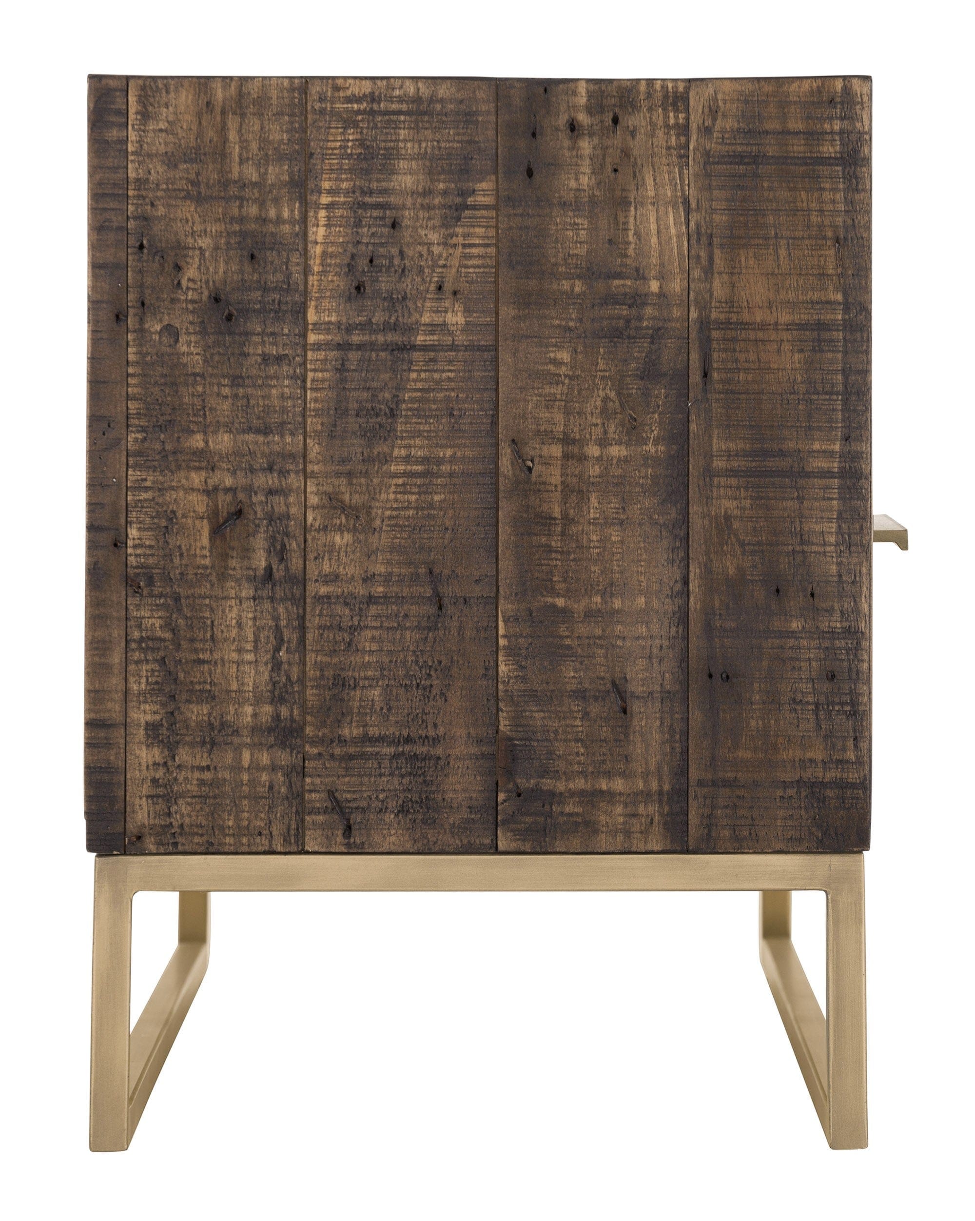 52" Deep Taupe Reclaimed Pine And Plywood Open Shelving TV Stand - Homeroots