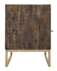 52" Deep Taupe Reclaimed Pine And Plywood Open Shelving TV Stand - Homeroots