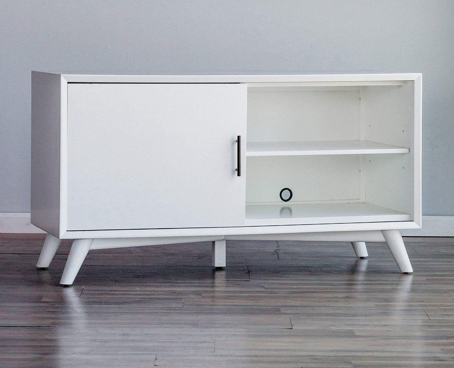 50" White Solid Wood Cabinet Enclosed Storage TV Stand - Homeroots - Flyclothing LLC