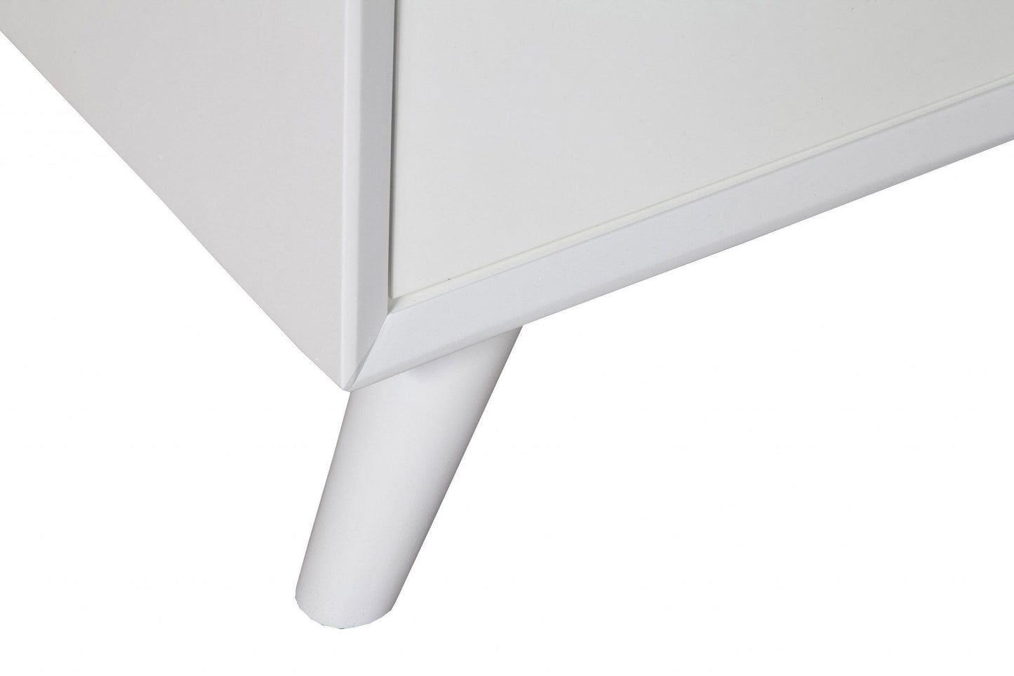 50" White Solid Wood Cabinet Enclosed Storage TV Stand - Homeroots - Flyclothing LLC