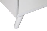 50" White Solid Wood Cabinet Enclosed Storage TV Stand - Homeroots