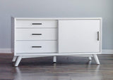 50" White Solid Wood Cabinet Enclosed Storage TV Stand - Homeroots - Flyclothing LLC