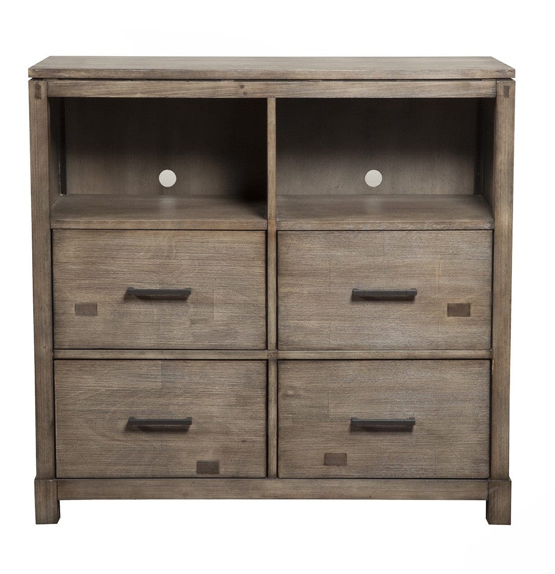 42" Brown Solid Wood Open Shelving TV Stand - Homeroots - Flyclothing LLC