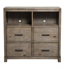 42" Brown Solid Wood Open Shelving TV Stand - Homeroots
