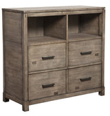 42" Brown Solid Wood Open Shelving TV Stand - Homeroots - Flyclothing LLC