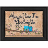 Always Kiss Me Good Night Black Framed Print Wall Art - Homeroots - Flyclothing LLC