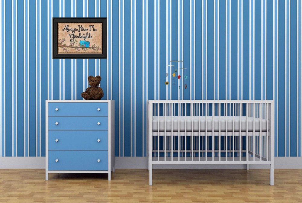 Always Kiss Me Good Night Black Framed Print Wall Art - Homeroots - Flyclothing LLC