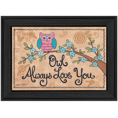 Owl Always Love You 2 Black Framed Print Wall Art - Homeroots