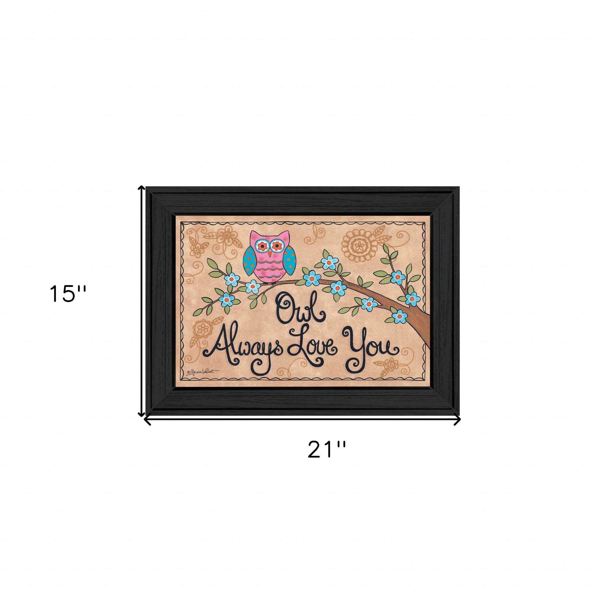 Owl Always Love You 2 Black Framed Print Wall Art - Homeroots