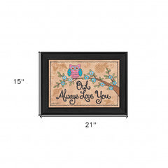 Owl Always Love You 2 Black Framed Print Wall Art - Homeroots