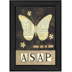 Always Say A Prayer Butterfly Black Print Wall Art - Homeroots