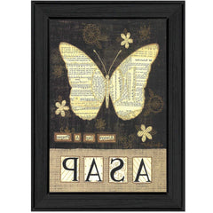 Always Say A Prayer Butterfly Black Print Wall Art - Homeroots