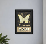 Always Say A Prayer Butterfly Black Print Wall Art - Homeroots