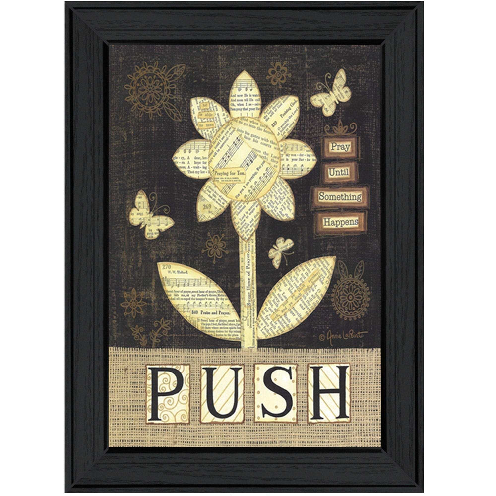 Pray Until Something Happens Black Framed Print Wall Art - Homeroots - Flyclothing LLC