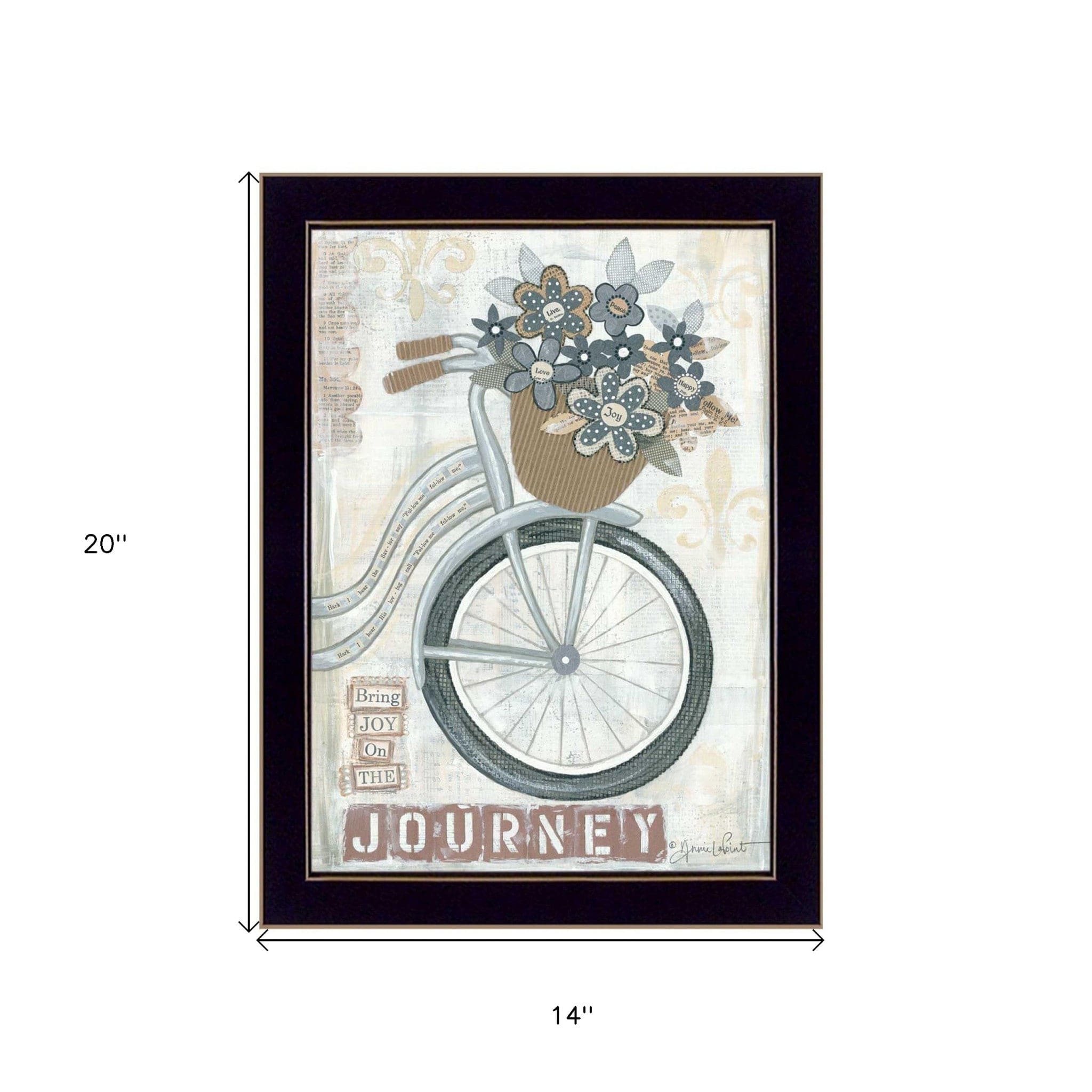 Journey Black Framed Print Wall Art - Homeroots