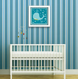 Beetle and Bob Baby Whale White Framed Print Wall Art - Homeroots - Flyclothing LLC