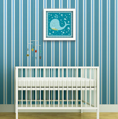 Beetle and Bob Baby Whale White Framed Print Wall Art - Homeroots