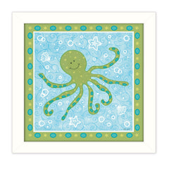 Beetle and Bob Baby Squid White Framed Print Wall Art - Homeroots