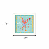 Beetle and Bob Baby Monkey White Framed Print Wall Art - Homeroots - Flyclothing LLC