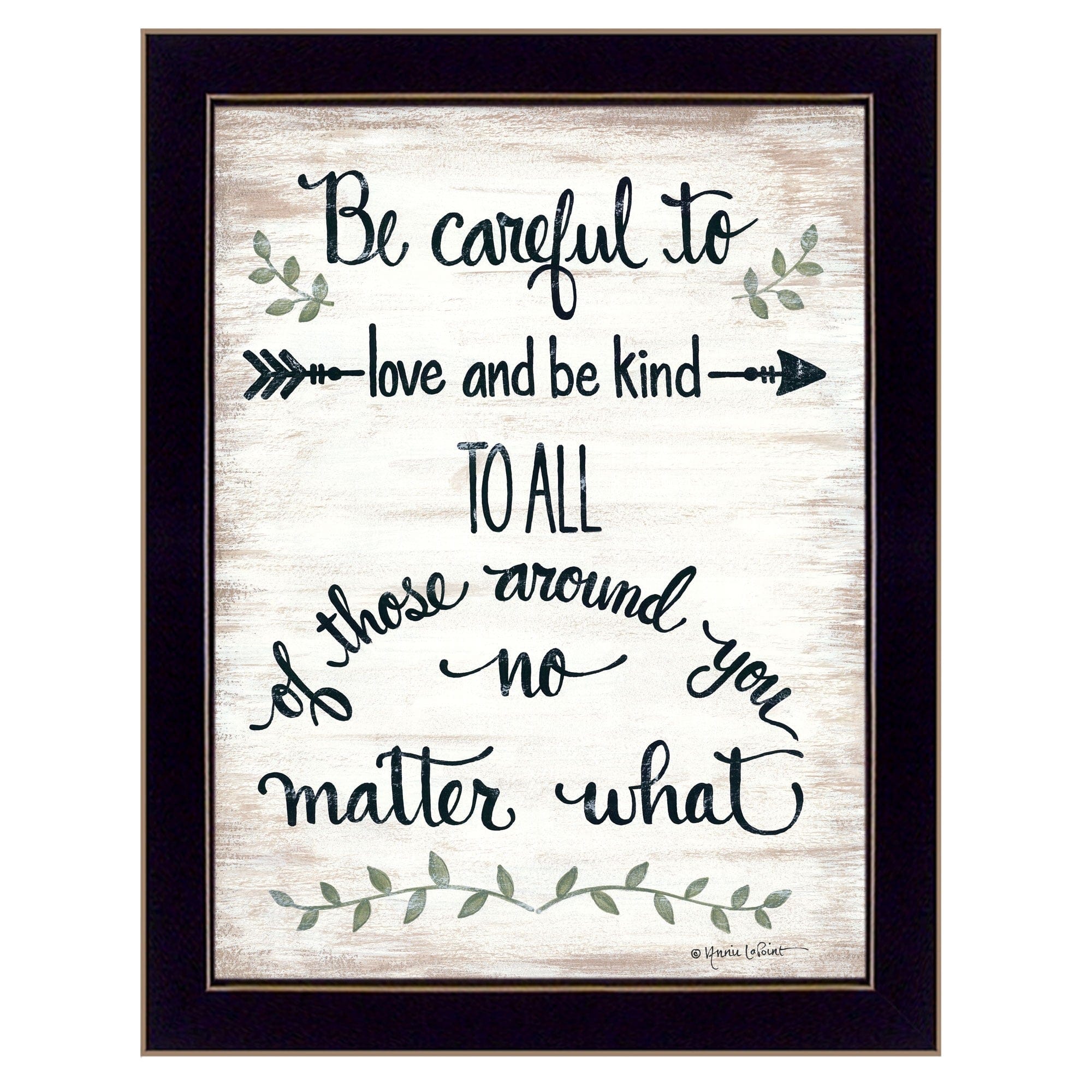 Be Careful 2 Black Framed Print Wall Art - Homeroots