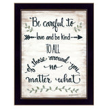 Be Careful 2 Black Framed Print Wall Art - Homeroots