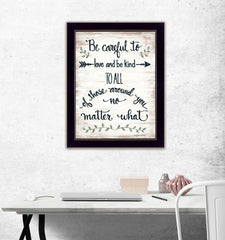 Be Careful 2 Black Framed Print Wall Art - Homeroots