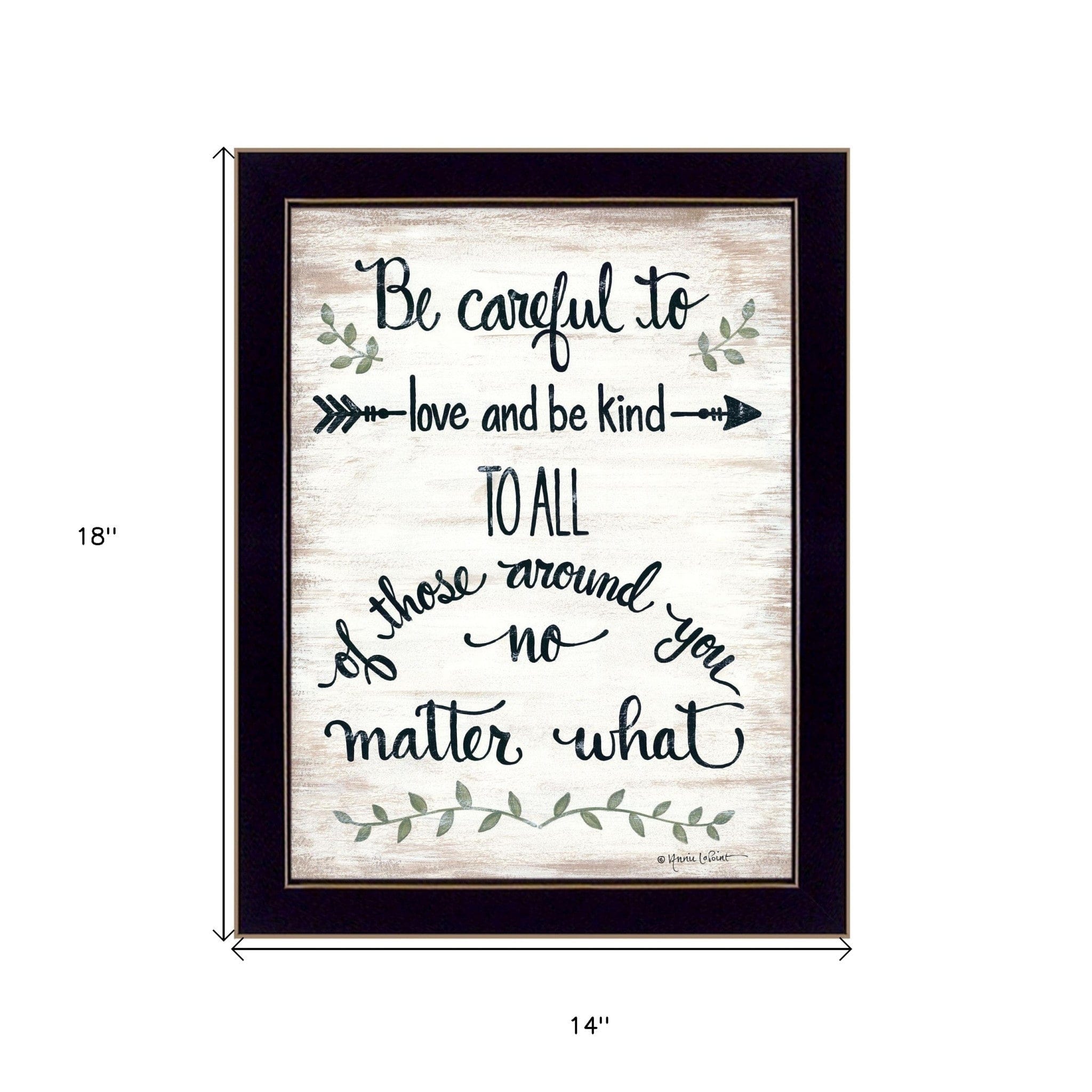 Be Careful 2 Black Framed Print Wall Art - Homeroots