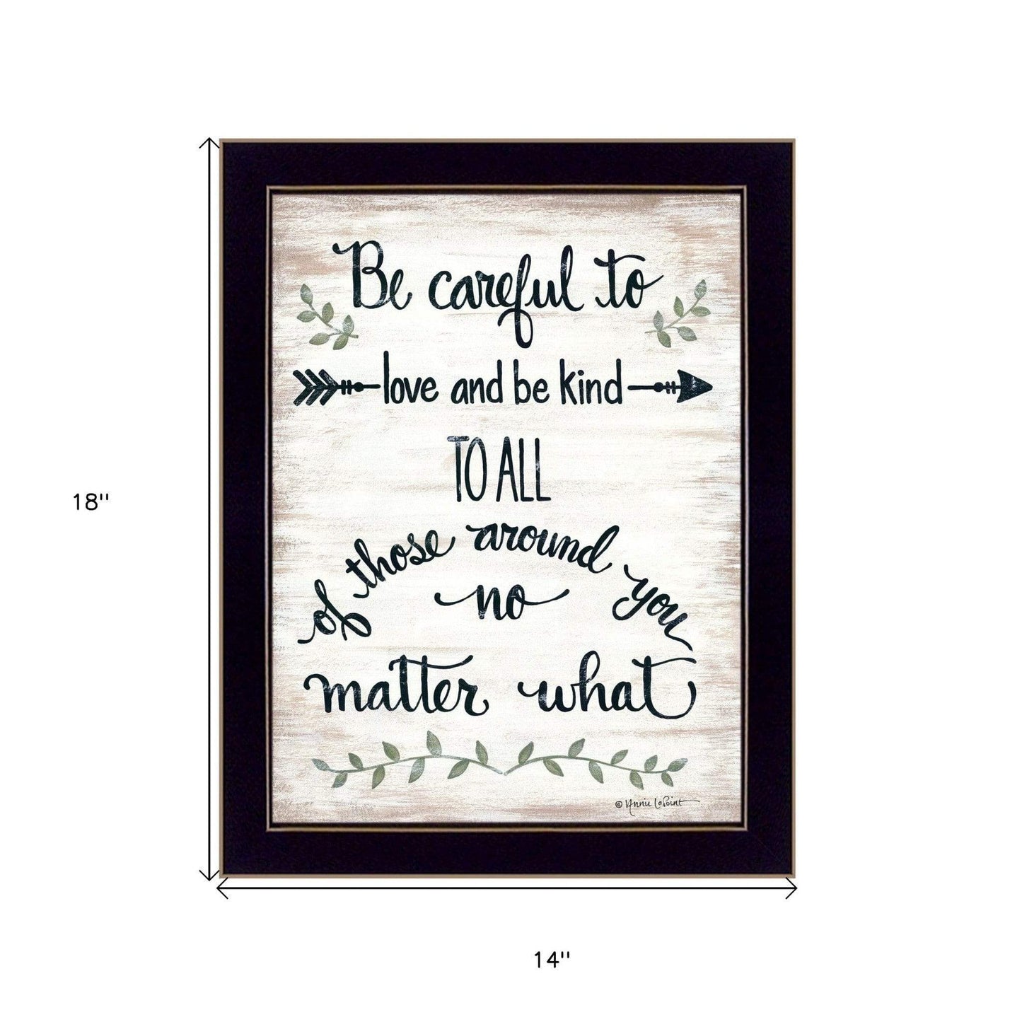 Be Careful 2 Black Framed Print Wall Art - Homeroots - Flyclothing LLC