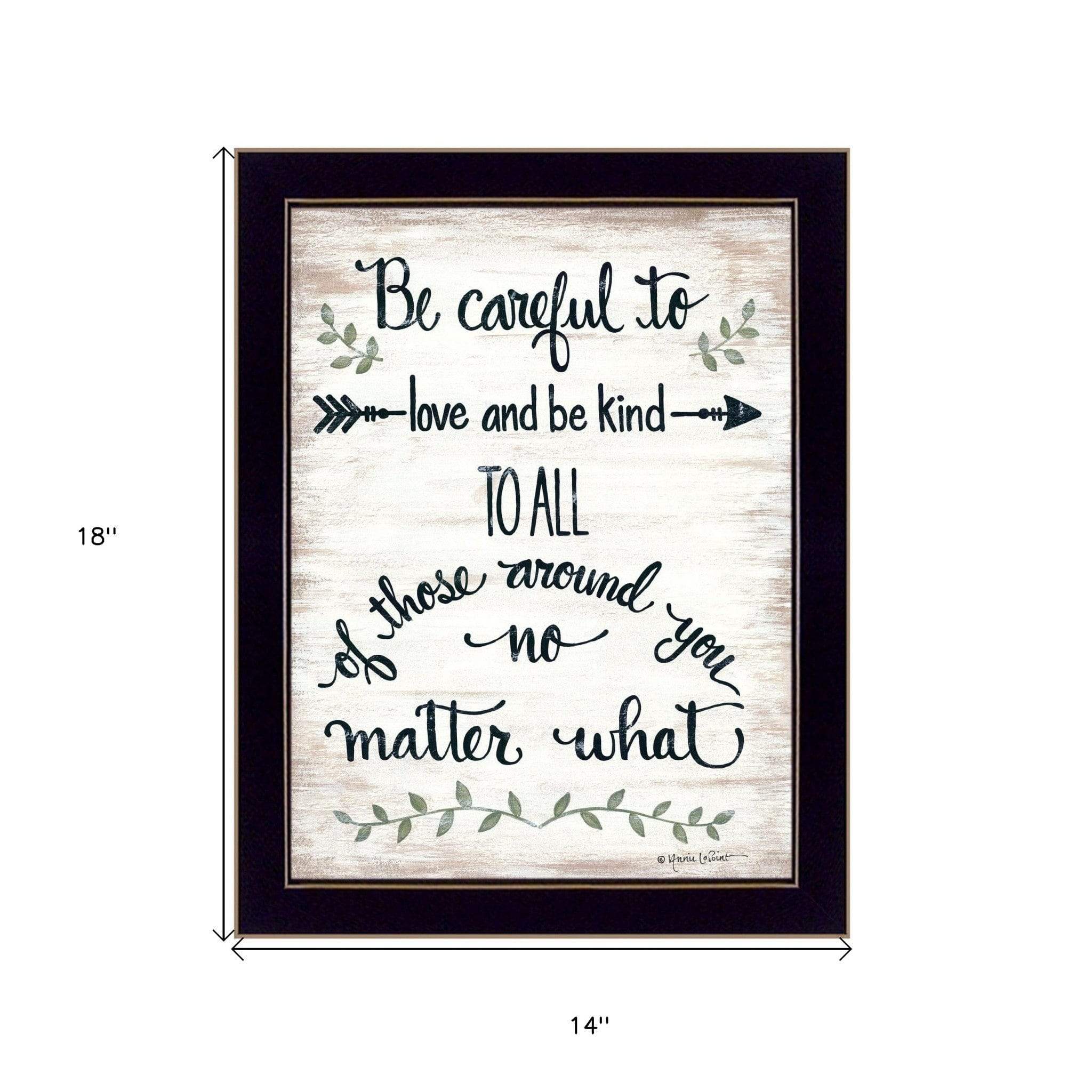 Be Careful 2 Black Framed Print Wall Art - Homeroots - Flyclothing LLC