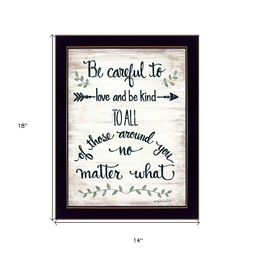 Be Careful 2 Black Framed Print Wall Art - Homeroots - Flyclothing LLC