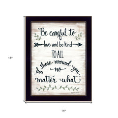 Be Careful 2 Black Framed Print Wall Art - Homeroots