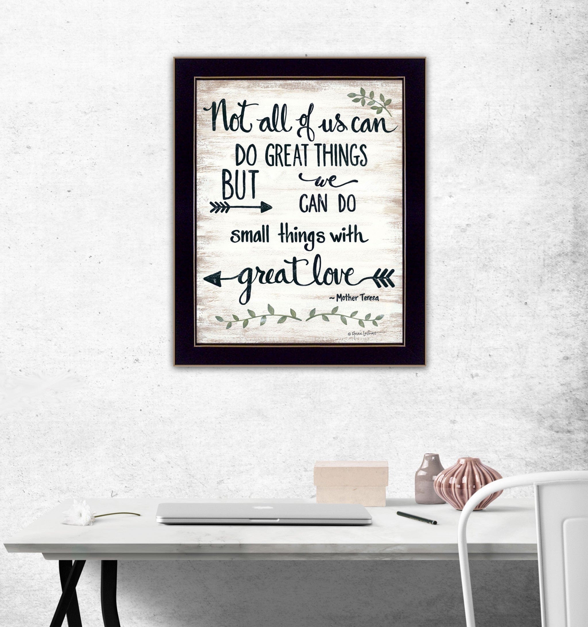 Great Love 1 Black Framed Print Wall Art - Homeroots