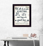 Great Love 1 Black Framed Print Wall Art - Homeroots