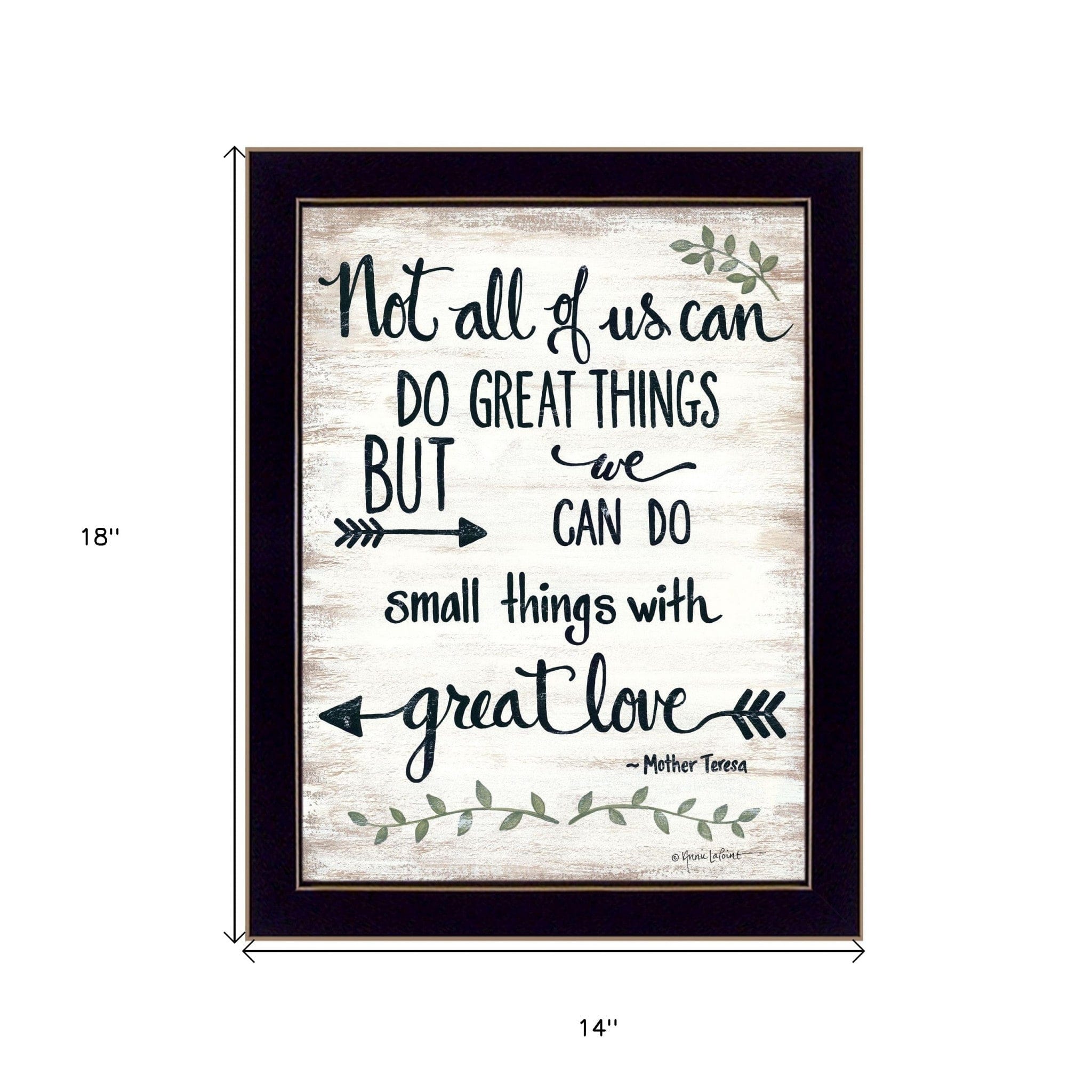 Great Love 1 Black Framed Print Wall Art - Homeroots