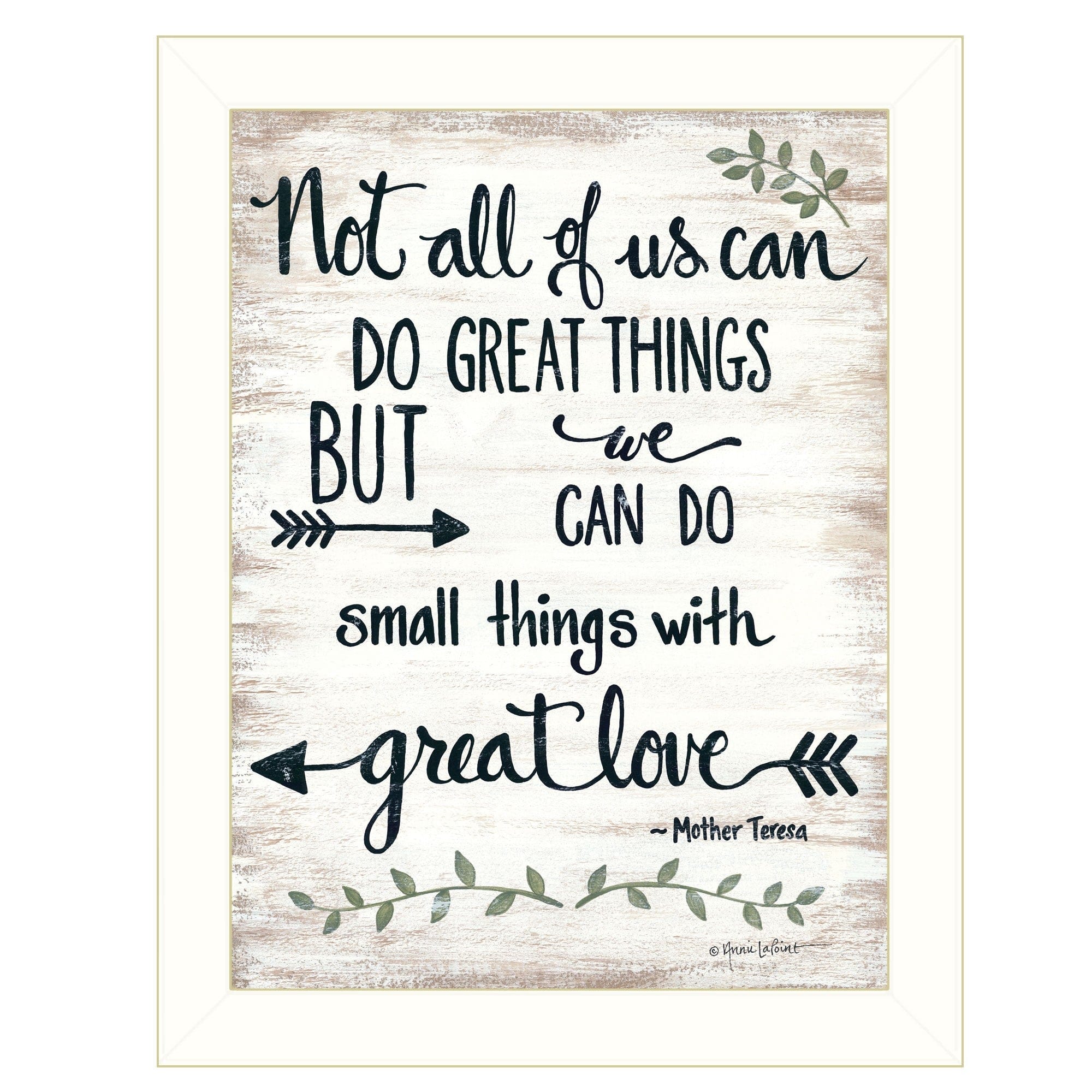 Great Love 2 White Framed Print Wall Art - Homeroots